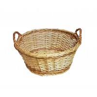 Cos din rachita model rotund cu manere Cos din rachita model rotund cu manere